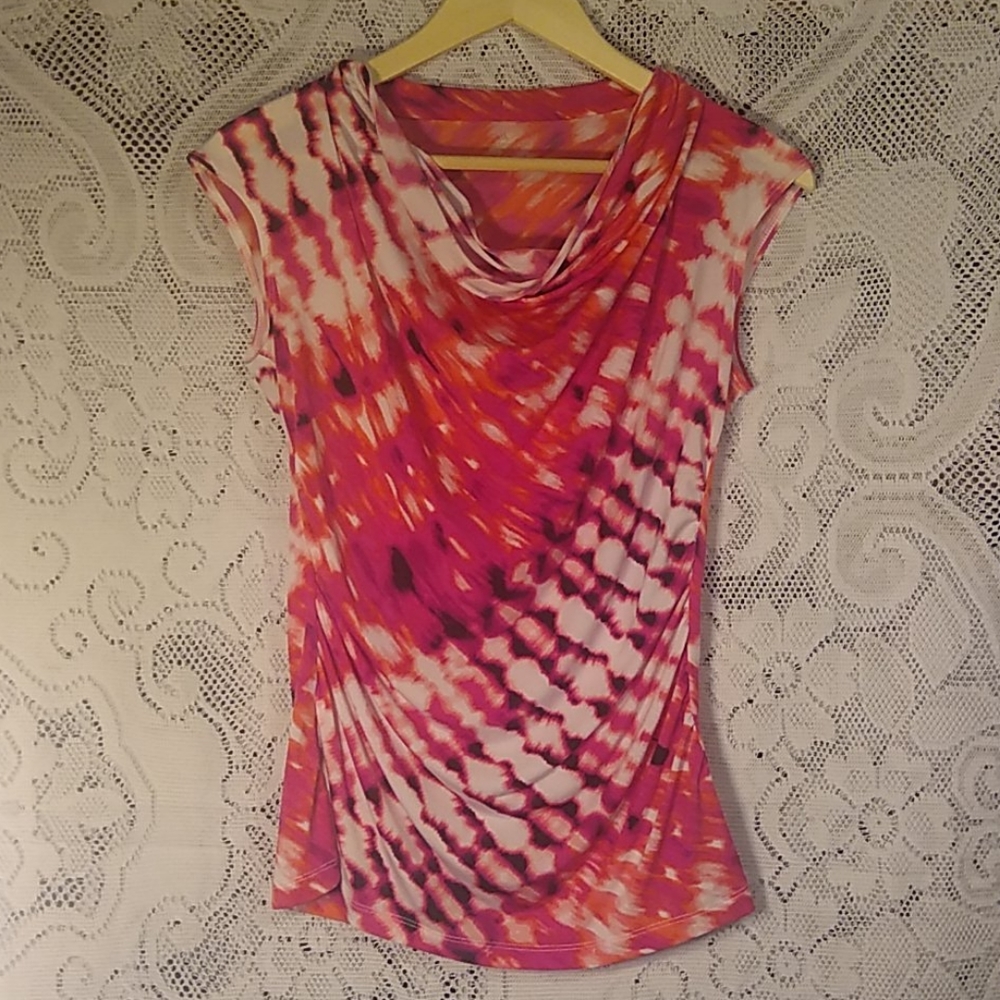 🍓Worthington Sleeveless Draped Neck Blouse